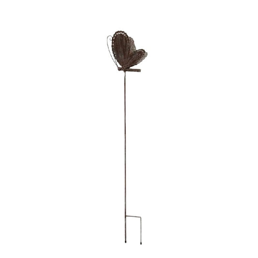 RUSTIC BUTTERFLY GARDEN STAKE 115CM