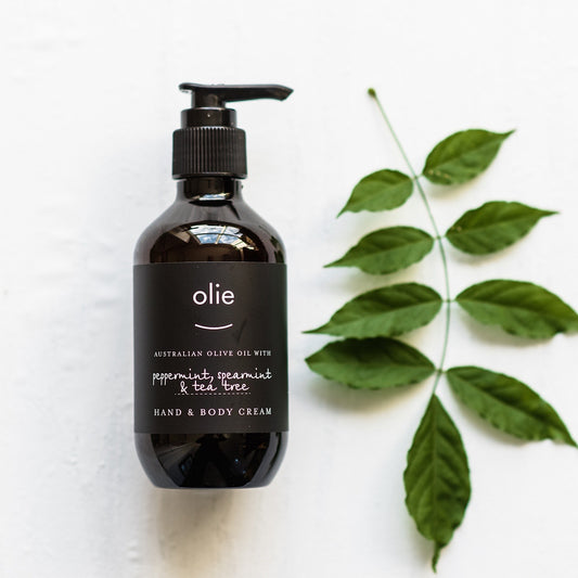 Olieve & Olie Hand and Body Cream Peppermint, Spearmint & Teatree 200ml