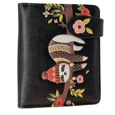 CHILLIN SLOTH BLACK SMALL LADIES WALLET