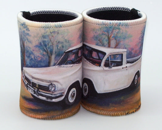 EH Holden Ute In White Classic Car Stubby Holder