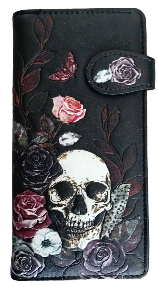 GOTHIC SKULL BLACK LADIES WALLET