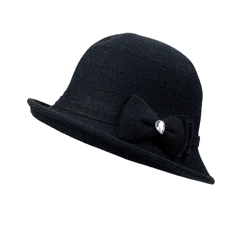 Black Ladies Hat With Bow