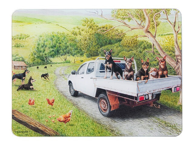 Working Dog Ute Glass Surface Protector and Cutting Board