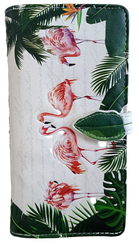 FLAMINGO GARDEN LARGE LADIES WALLET