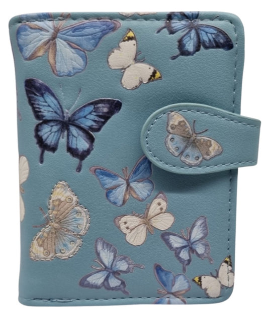 Blue Butterfly  Woman's Wallet - Unique Design Small