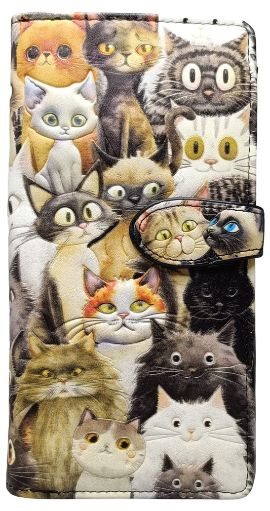 Cats Cats Cats Large Ladies Zipper Wallet