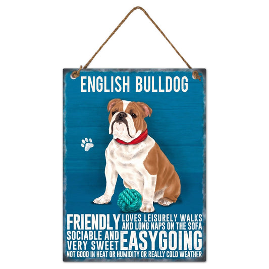 English Bulldog Tin Sign