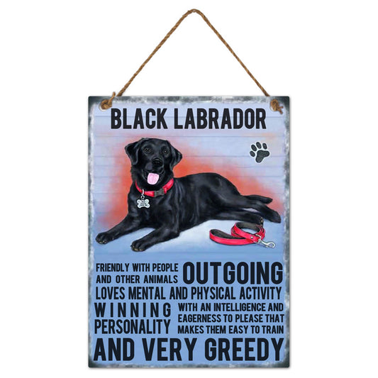 Black Labrador Tin Sign