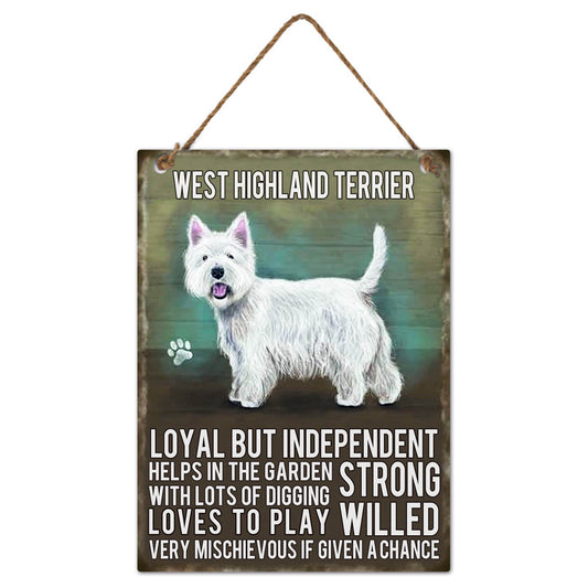 West Highland Terrier Tin Sign