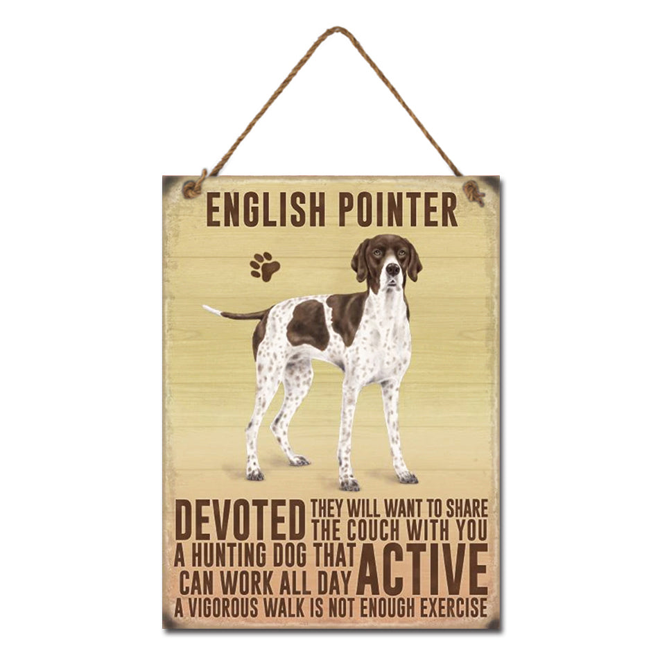 English Pointer Tin Sign