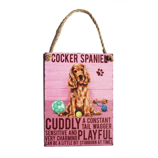 Cocker spaniel Dog Tin Sign