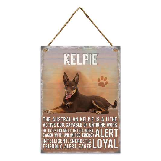 Kelpie Dog Tin Sign