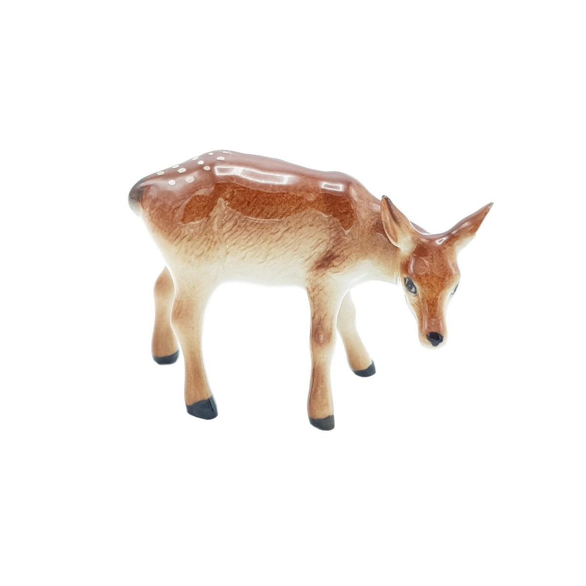Miniature Porcelain Deer Standing Head Down Figurine