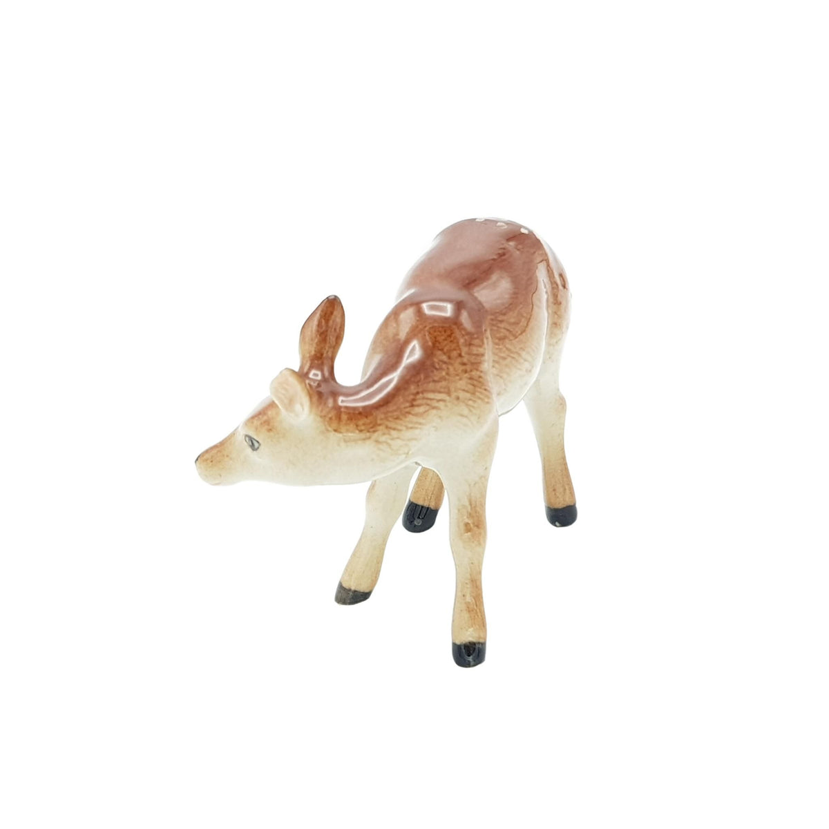 Miniature Porcelain Deer Standing Head Down Figurine