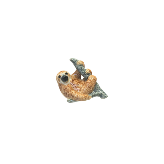 Miniature Porcelain Sloth Figurine