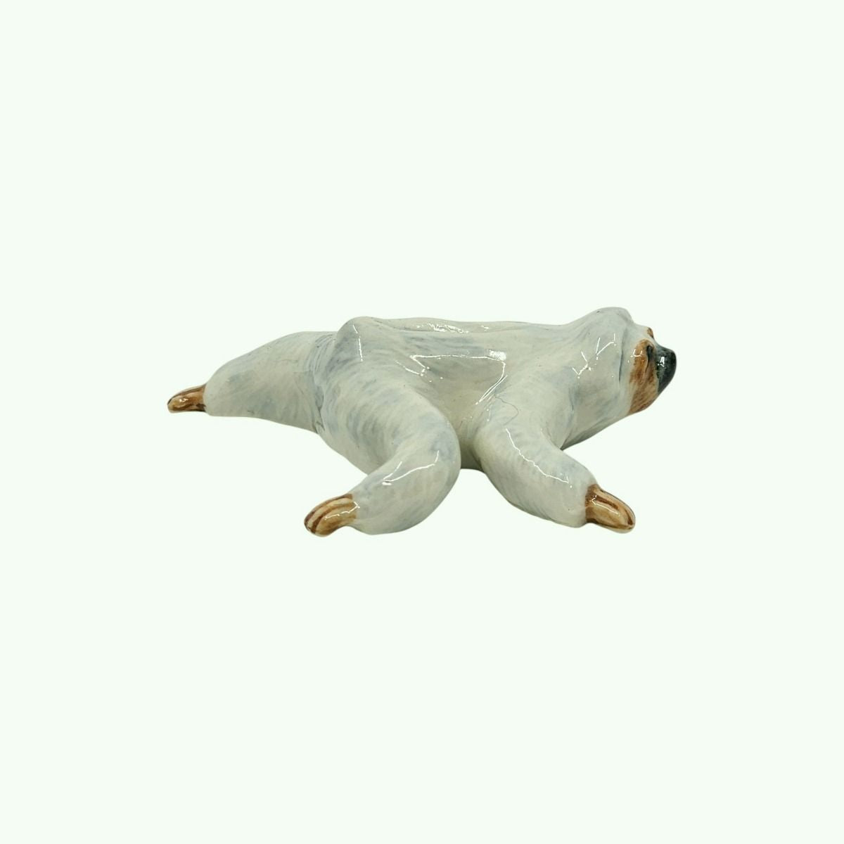 Miniature Porcelain Crawling Sloth Figurine