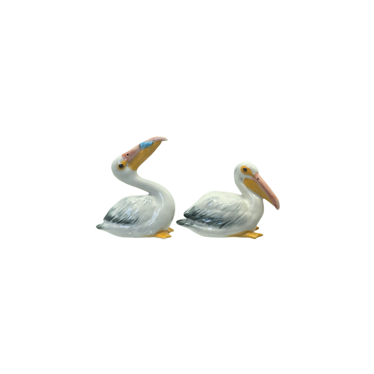 Miniature Porcelain Pelican Figurine Set