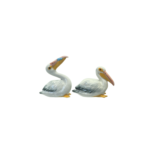 Miniature Porcelain Pelican Figurine Set