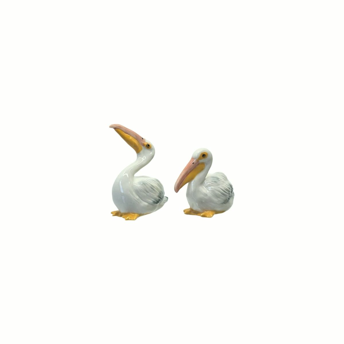 Miniature Porcelain Pelican Figurine Set