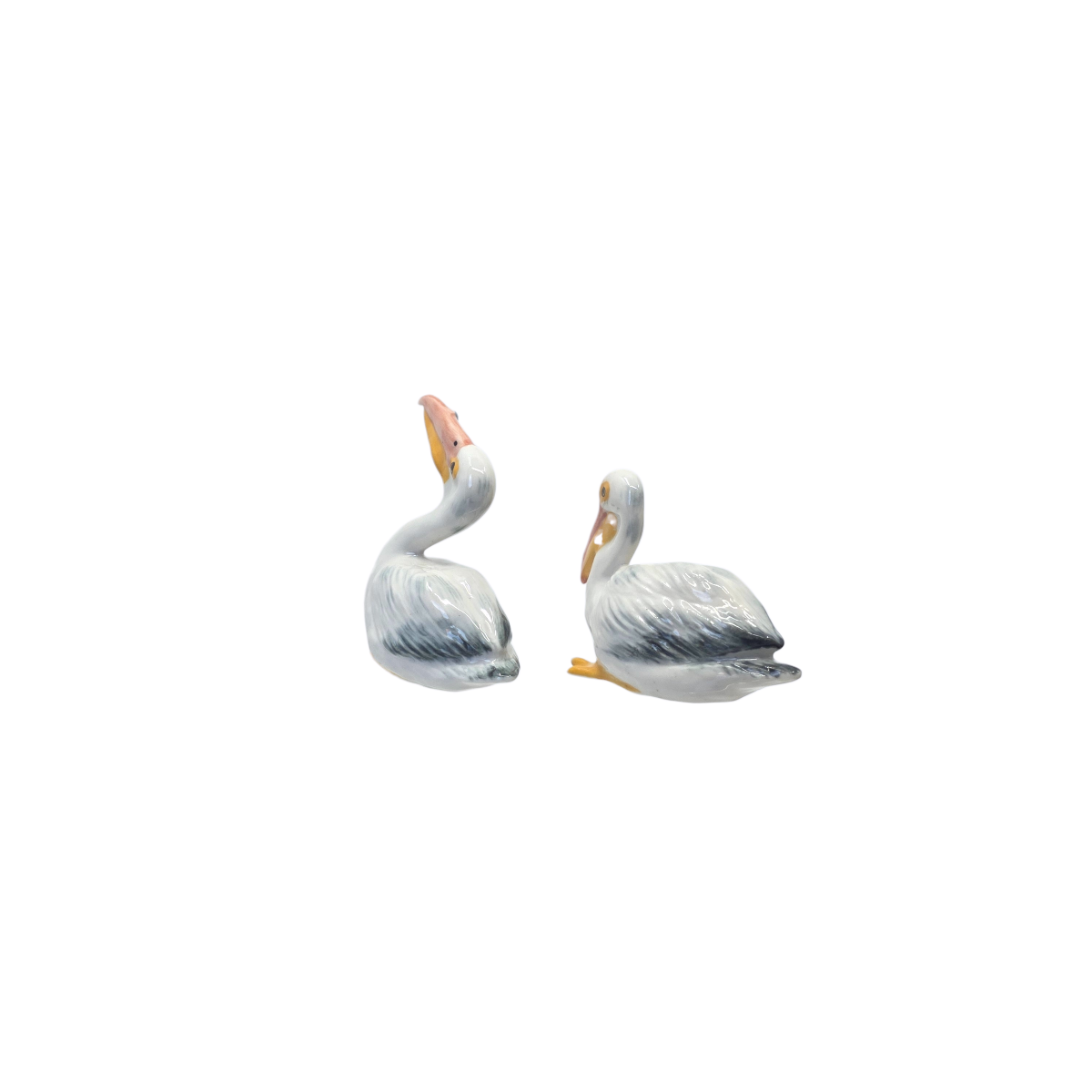 Miniature Porcelain Pelican Figurine Set