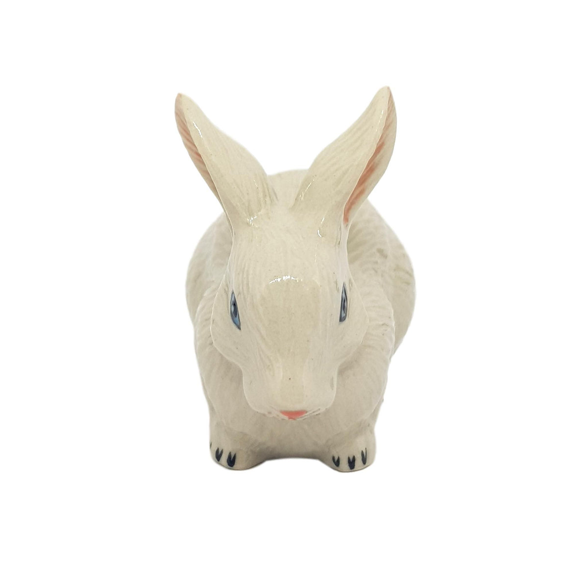 Miniature Porcelain White Rabbit Figurine