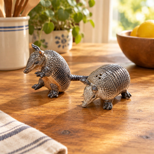 Armadillo Salt & Pepper Shakers