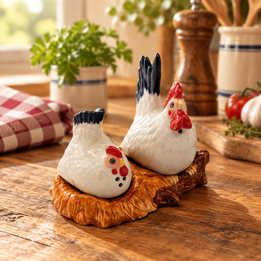 Japanese Bantam Chicken Salt & Pepper Shakers