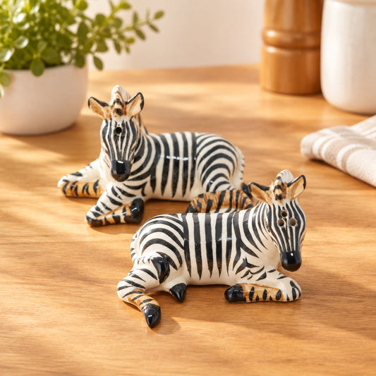 Zebra Salt & Pepper Shakers