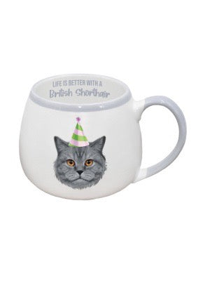 British Shorthair Painted Pet Cat Mug