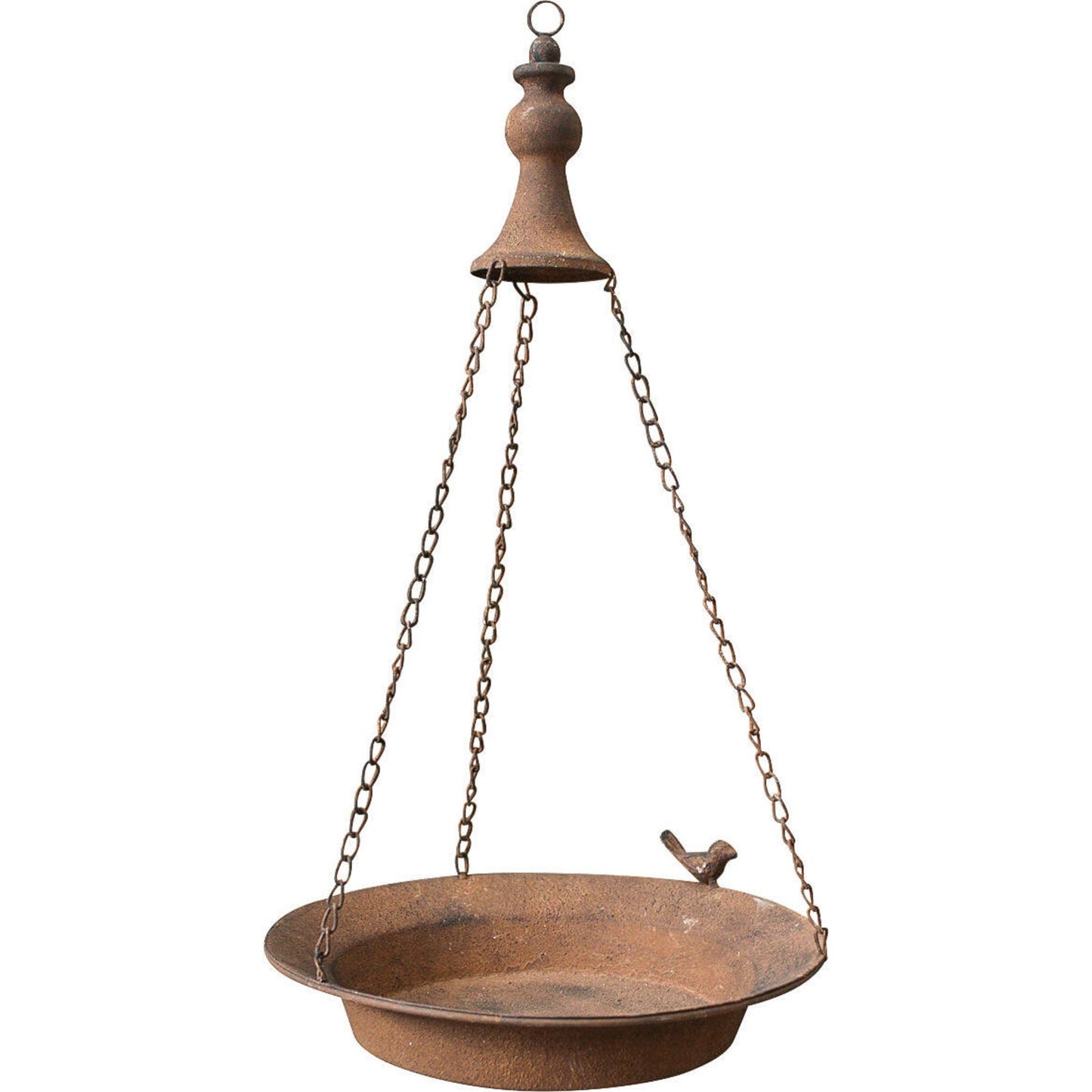 Bird Feeder with Bird - Rusty Metal