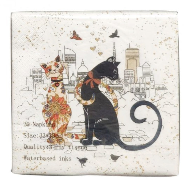 Cat Couple - Napkins pack of 20