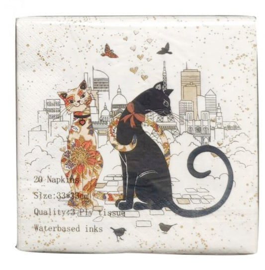 Cat Couple - Napkins pack of 20