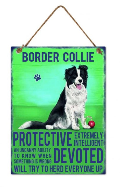 Dog Metal Sign - Border Collie