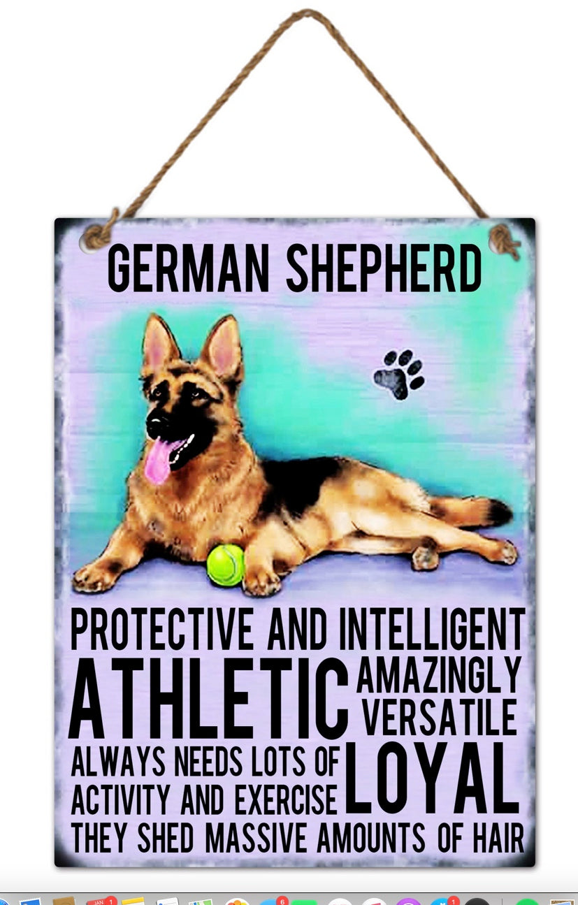 Dog Metal Sign - German Shepherd