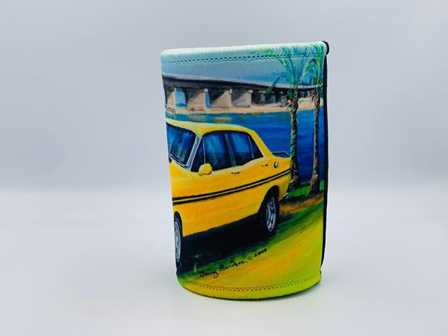 XY GT Falcon in Yellow Classic Car Stubby Holder
