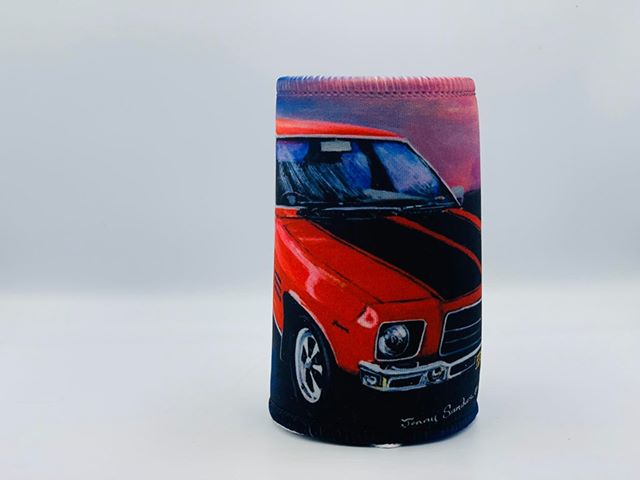 HQ GTS Monaro in Red Classic Car Stubby Holder