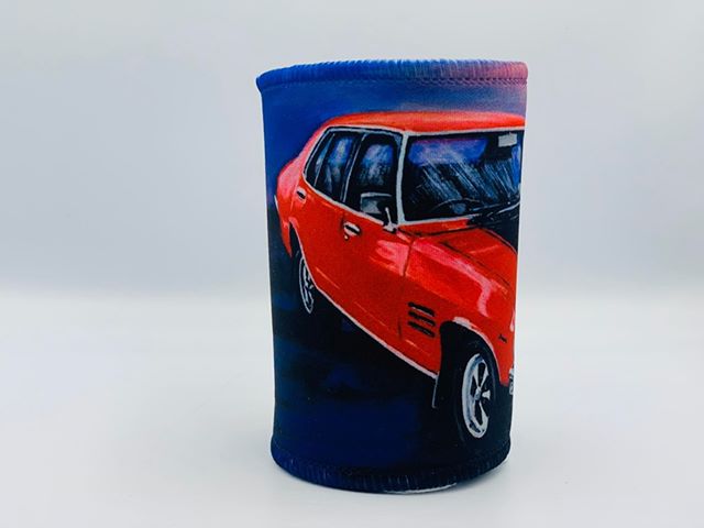 HQ GTS Monaro in Red Classic Car Stubby Holder