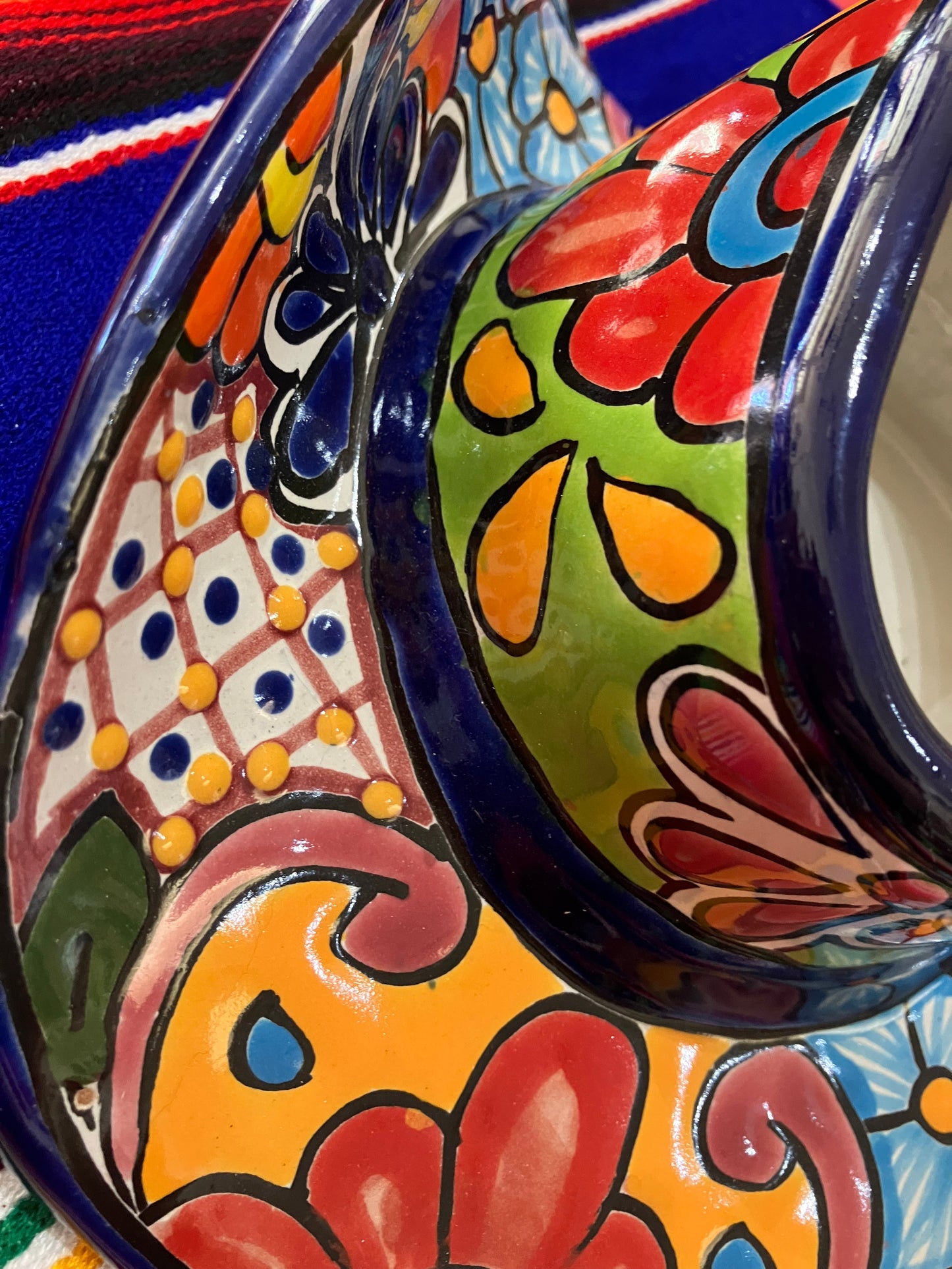 Mexican Talavera Ceramic Pottery Hat Planter