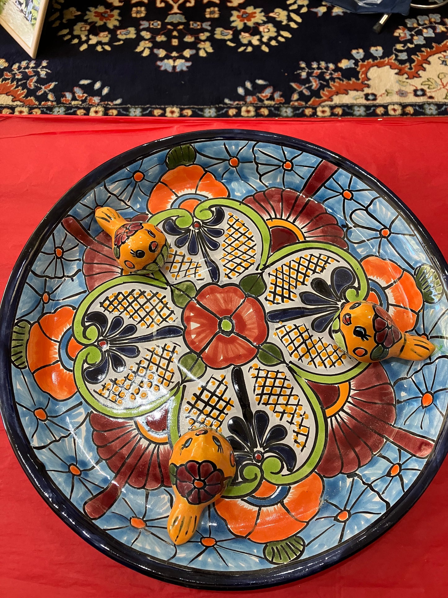 Talavera Pottery Bird Bath