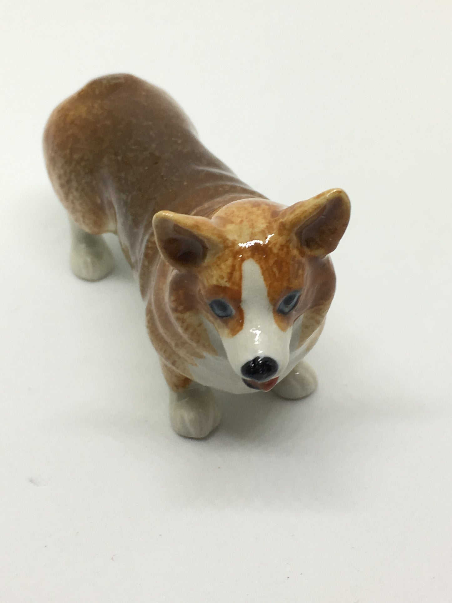 Miniature Porcelain Dog Figurine Pembroke Welsh Corgi Dog Breed