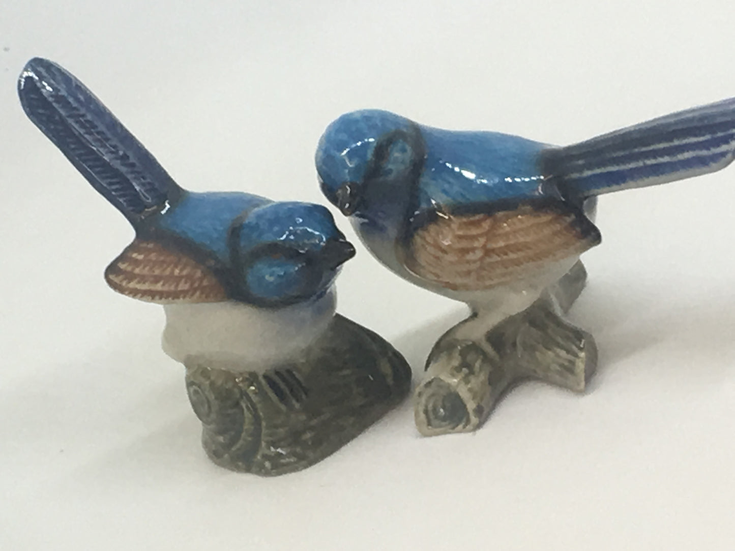 Miniature Porcelain Bird Figurines Superb Fairy Wrens