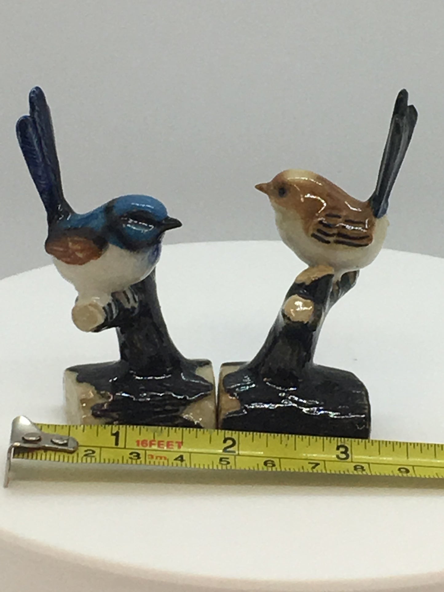 Miniature Porcelain Bird Figurines Superb Fairy Wren