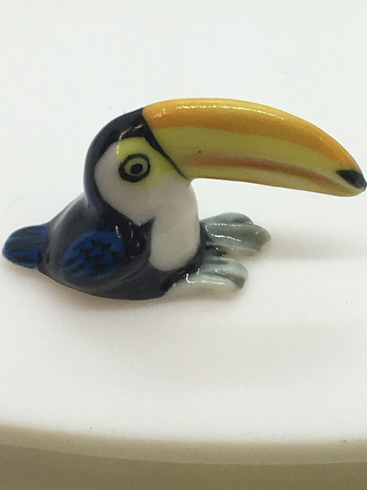 Miniature Porcelain Toucan Mini Bird Figurine