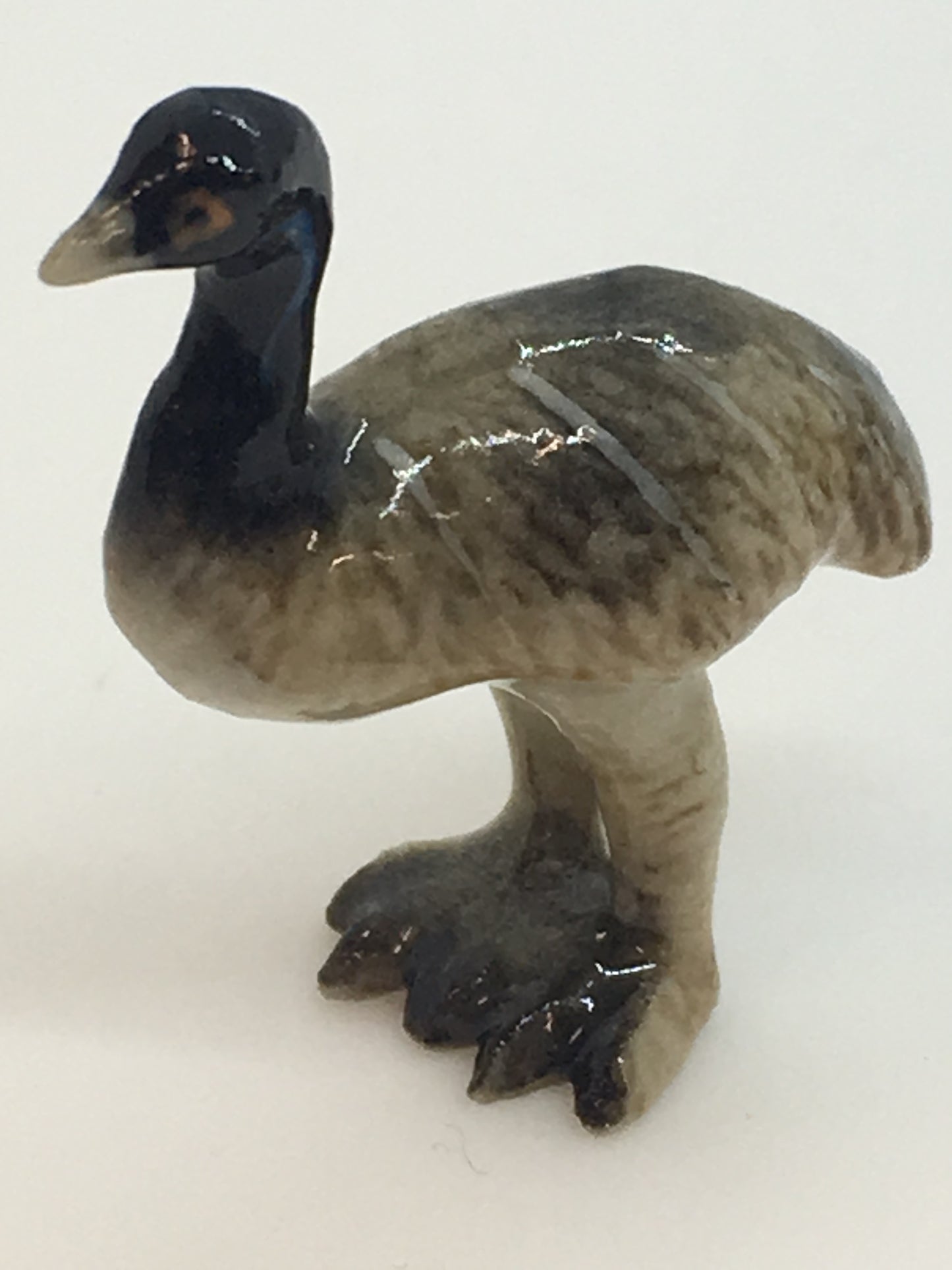 Miniature Porcelain Emu Family Bird Figurines  Mini (3Pcs)