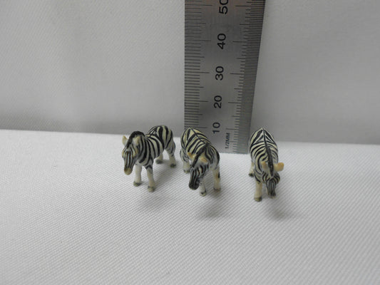 Mini Zebras Miniature Porcelain Figurines (3Pcs)