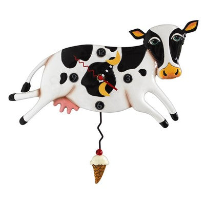 Novelty Cow Pendulum Clock by Allens Designs