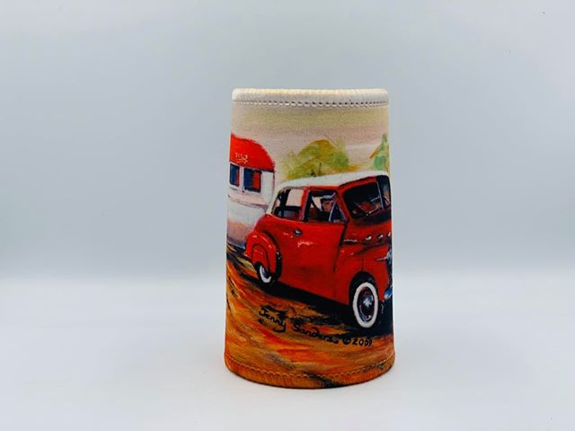 FX Ruby Red Towing Caravan Classic Car Stubby Holder