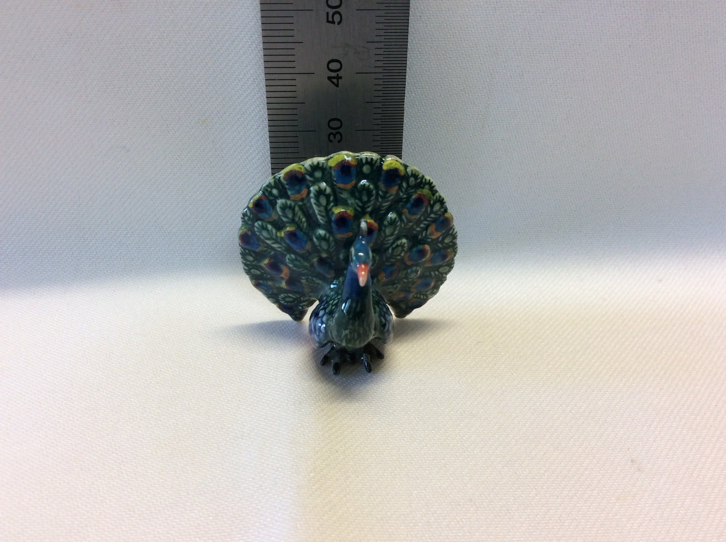 Miniature Porcelain Peacock  Bird Figurines Mini (1Pcs)