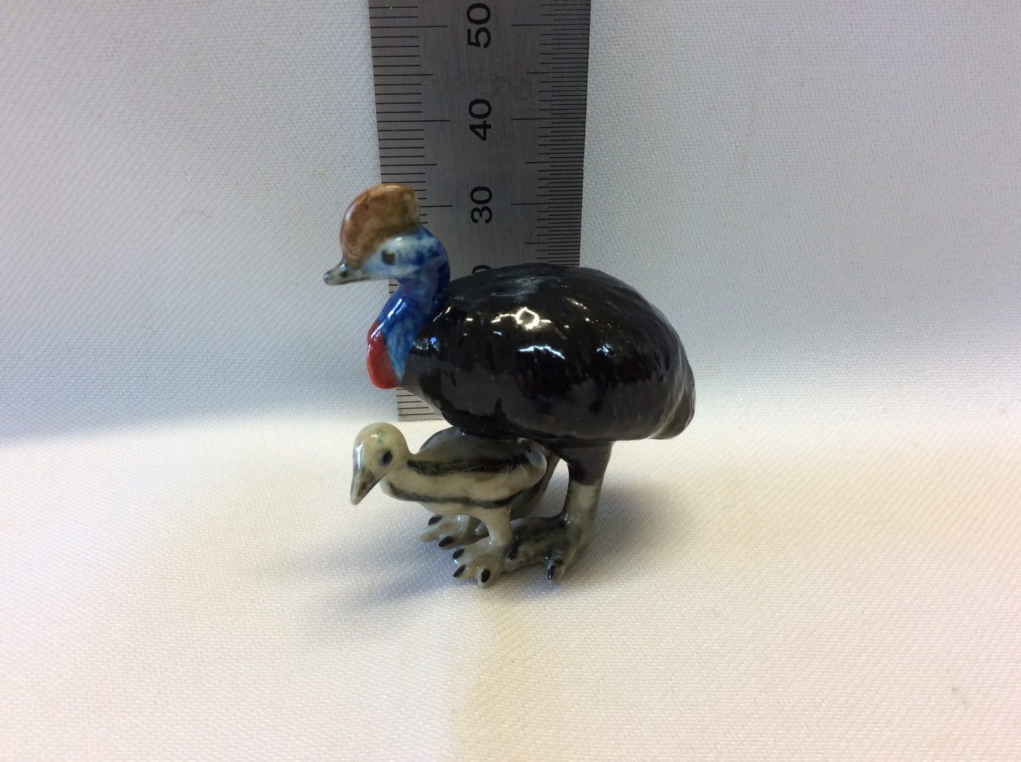 Miniature Porcelain Cassowary Bird Figurines Mini (1Pcs)