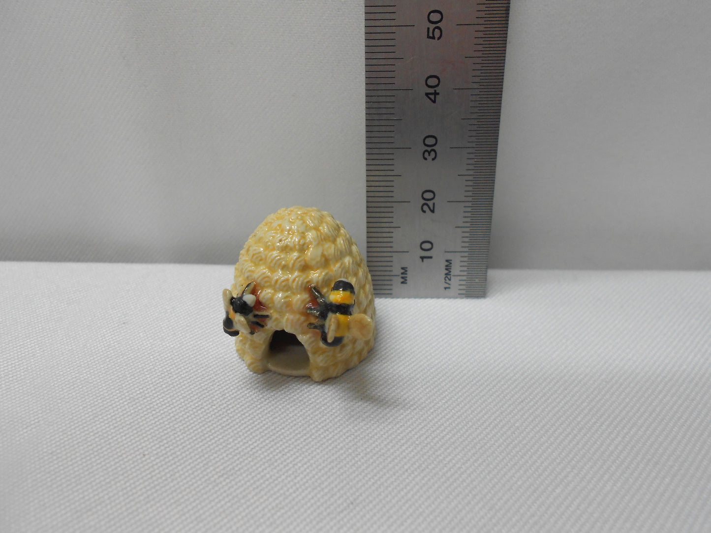 Miniature Porcelain Bee Hive Figurine